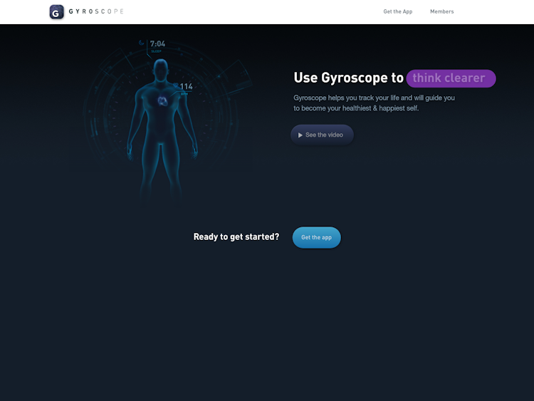 Gyrosco  Landing Page Design