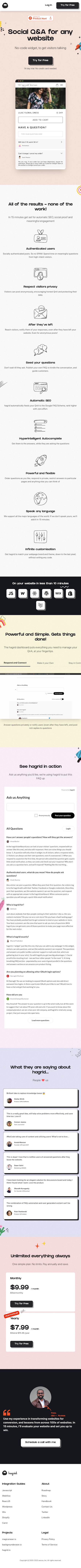 Hagrid  Landing Page Design