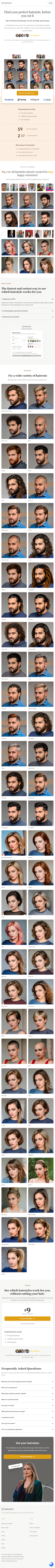 HairstyleAI  Landing Page Design