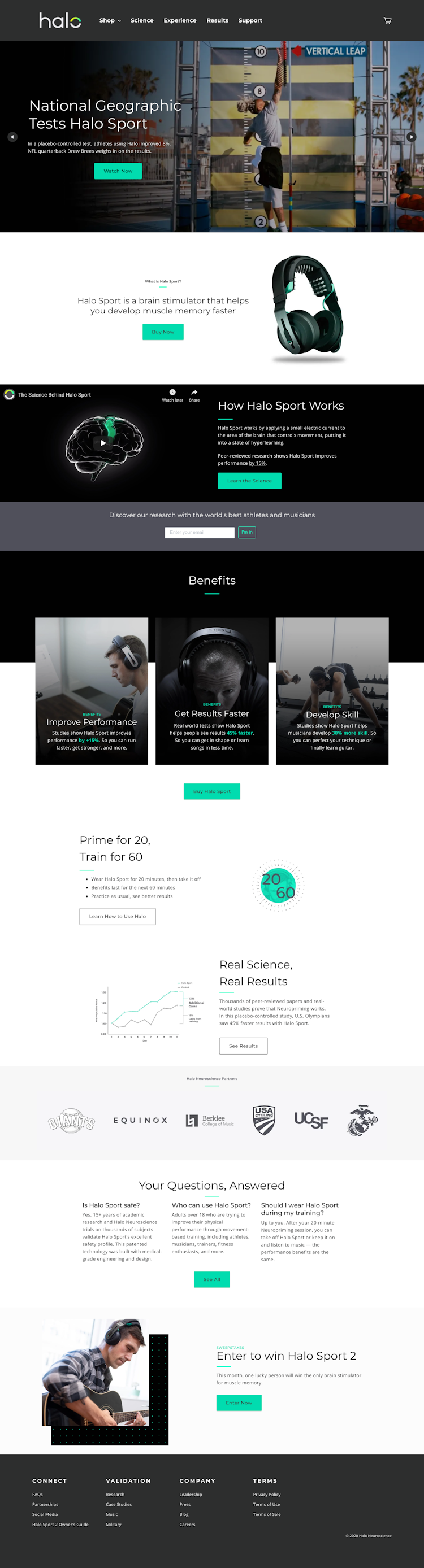 Haloneuro  Landing Page Design