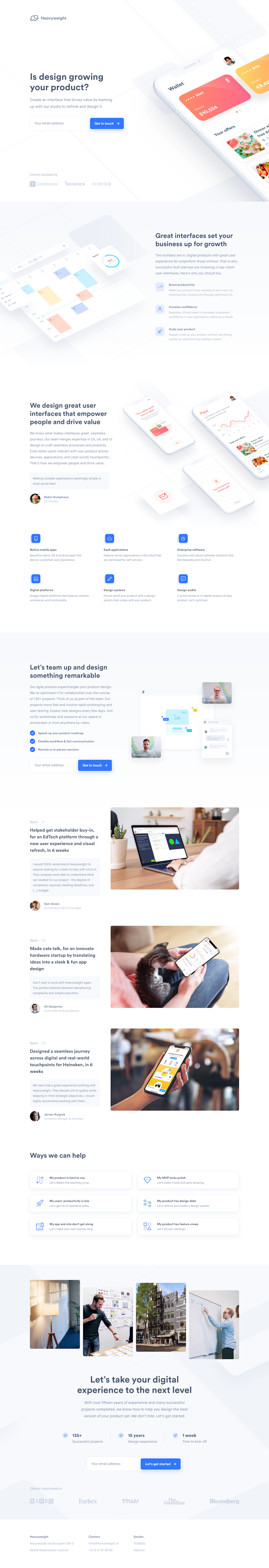 Heavyweight  Landing Page Design