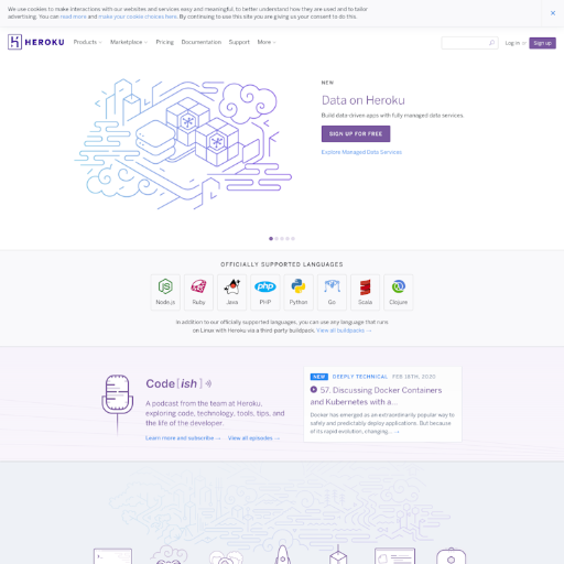 Heroku  Landing Page Design