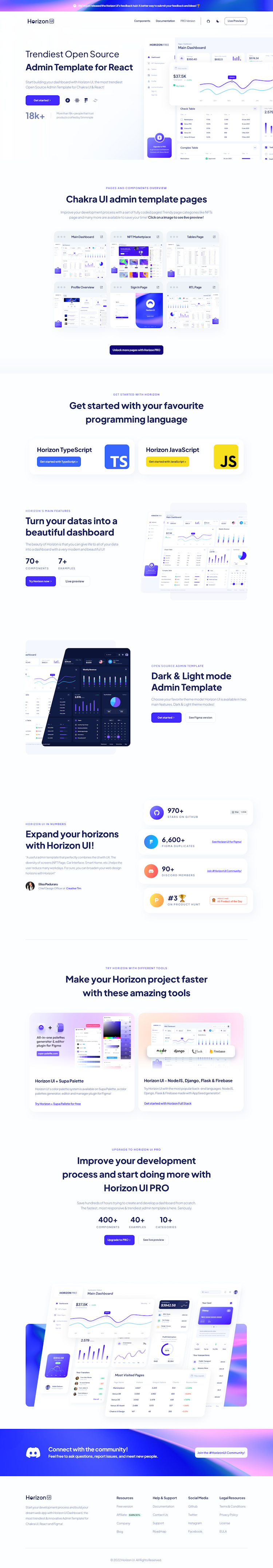 Horizon UI  Landing Page Design