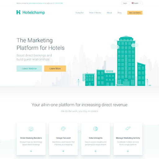 Hotelchamp  Landing Page Design