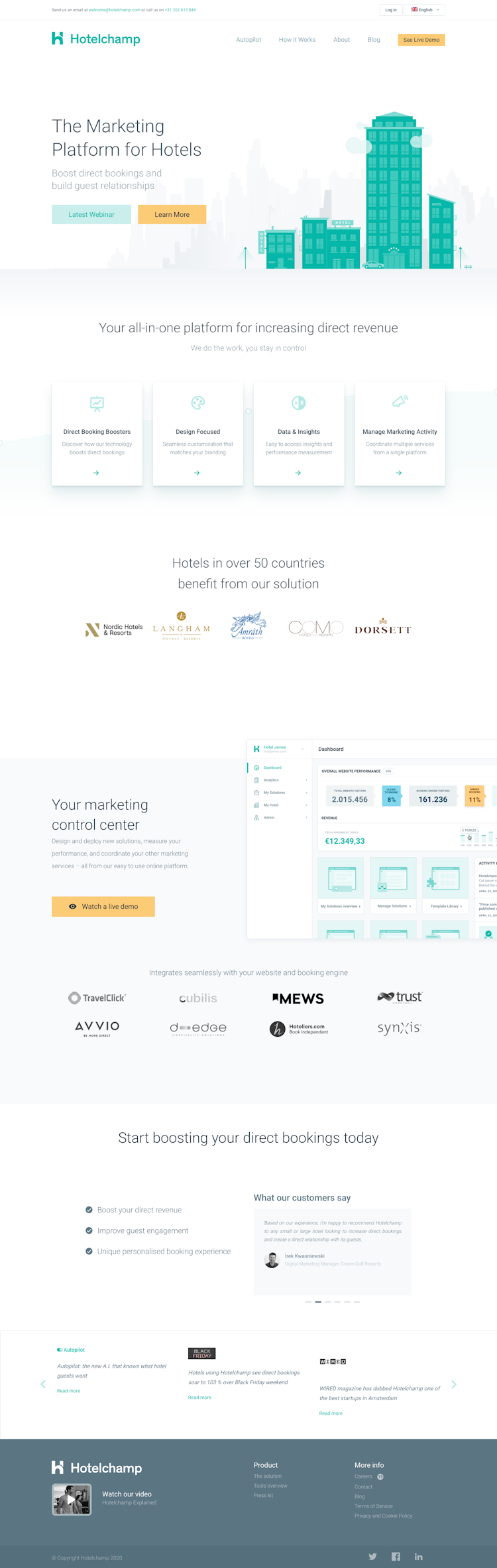 Hotelchamp  Landing Page Design