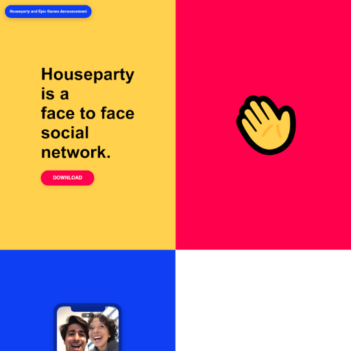 Houseparty  Landing Page Design