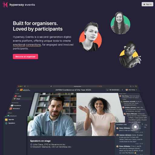 Hypersay  Landing Page Design