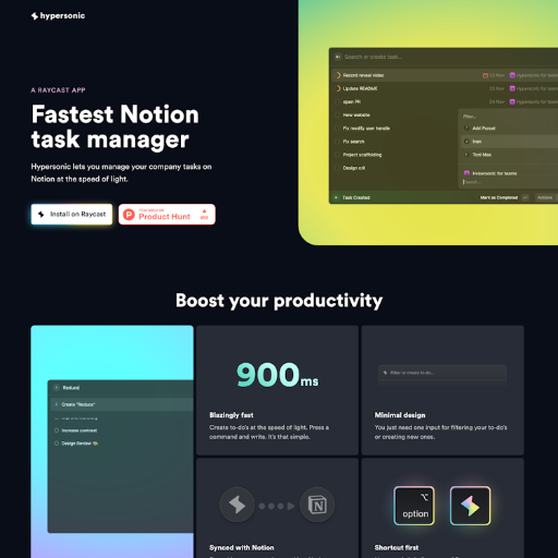 Hypersonic  Landing Page Design