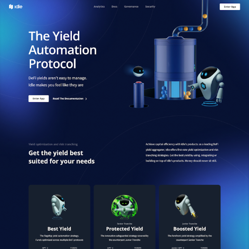 Idle  Landing Page Design