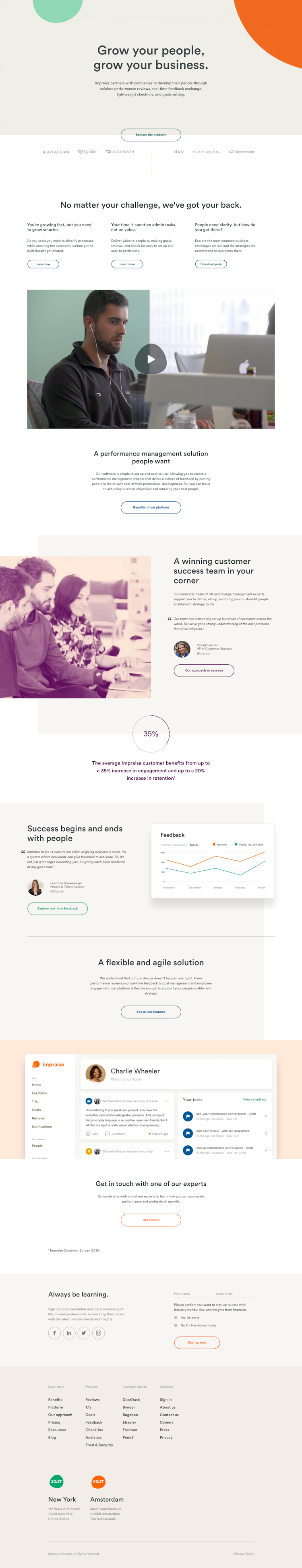 Impraise  Landing Page Design