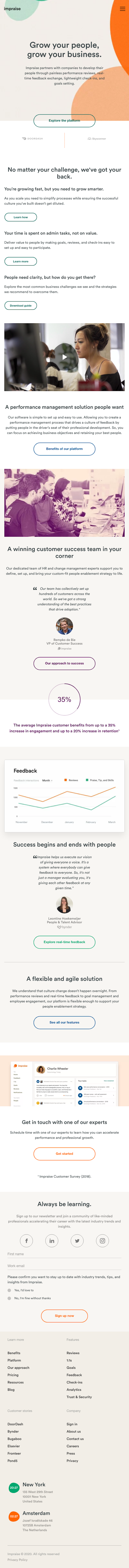 Impraise  Landing Page Design