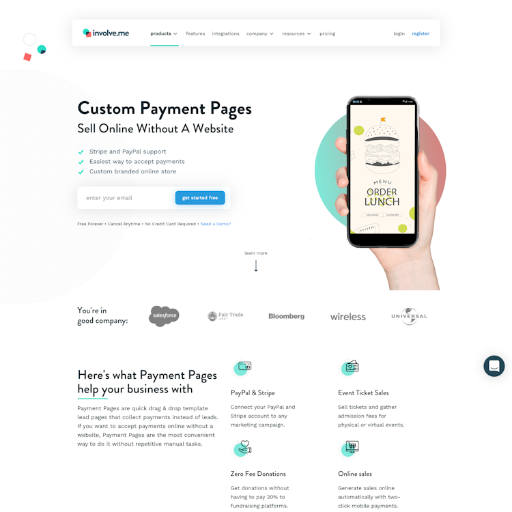 Involve  Landing Page Design