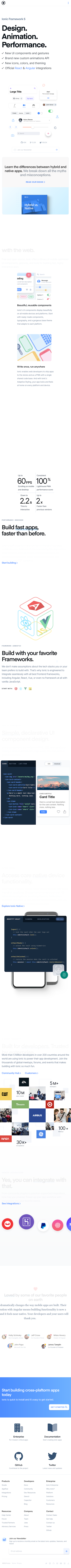 Ionic  Landing Page Design