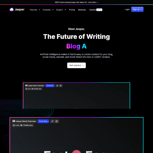 Jasper  Landing Page Design