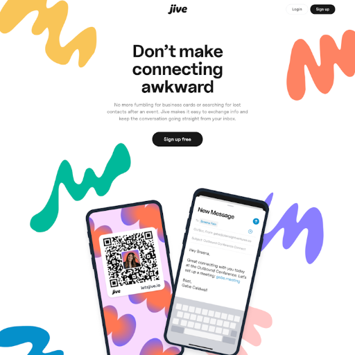 Jive  Landing Page Design