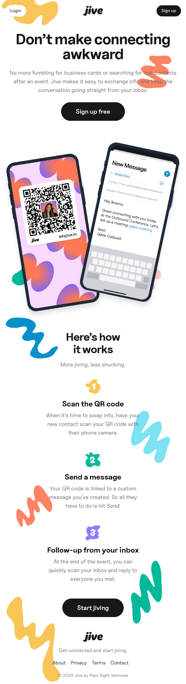 Jive  Landing Page Design