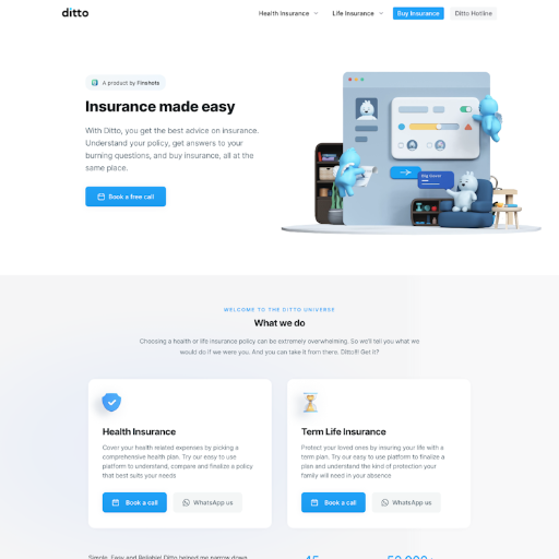 Joinditto  Landing Page Design