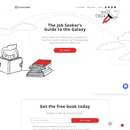 Kickresume  Landing Page Design