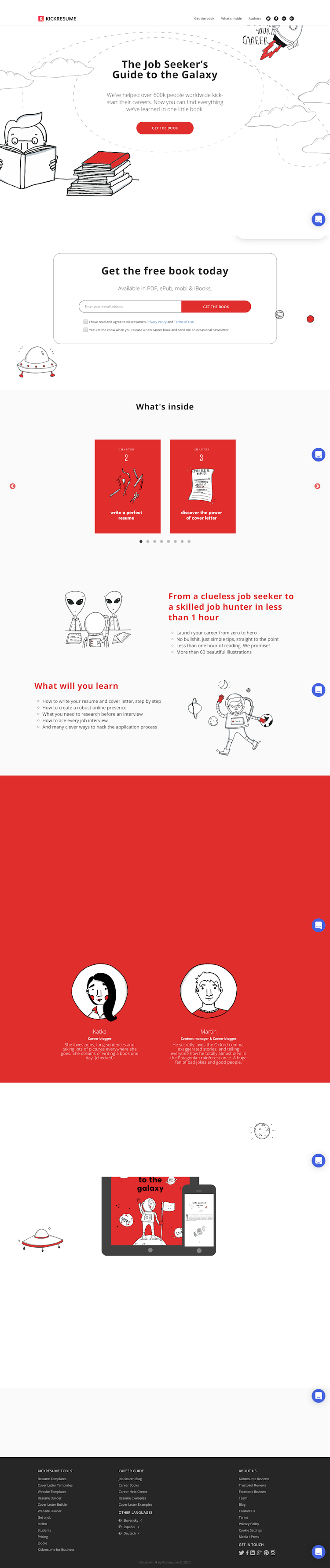 Kickresume  Landing Page Design