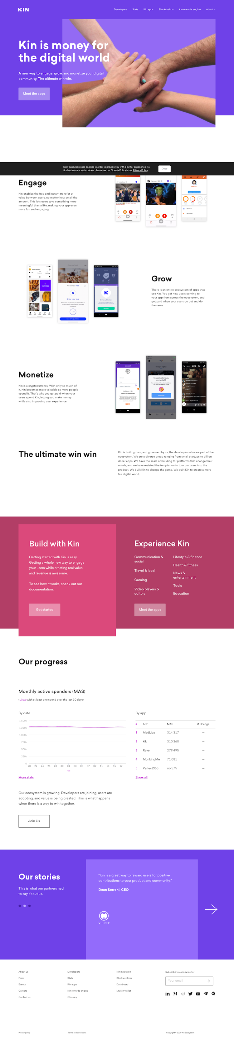 Kin  Landing Page Design