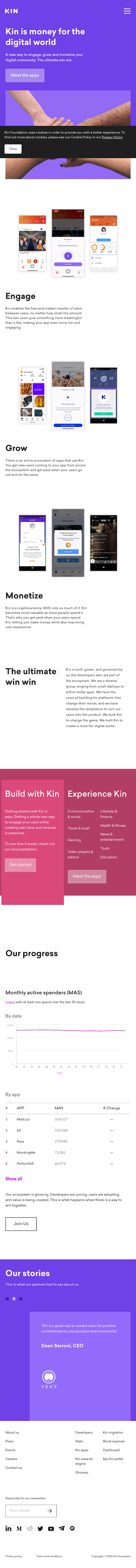 Kin  Landing Page Design