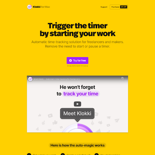 Klokki  Landing Page Design