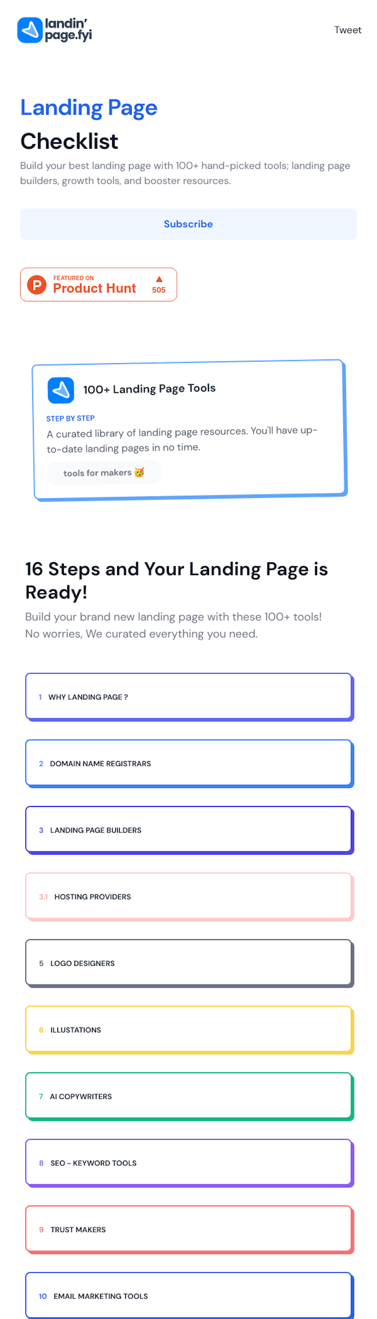 Landingpage.fyi  Landing Page Design