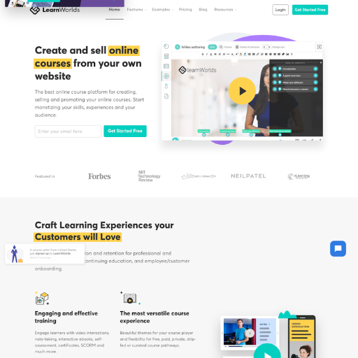 LearnWorlds  Landing Page Design