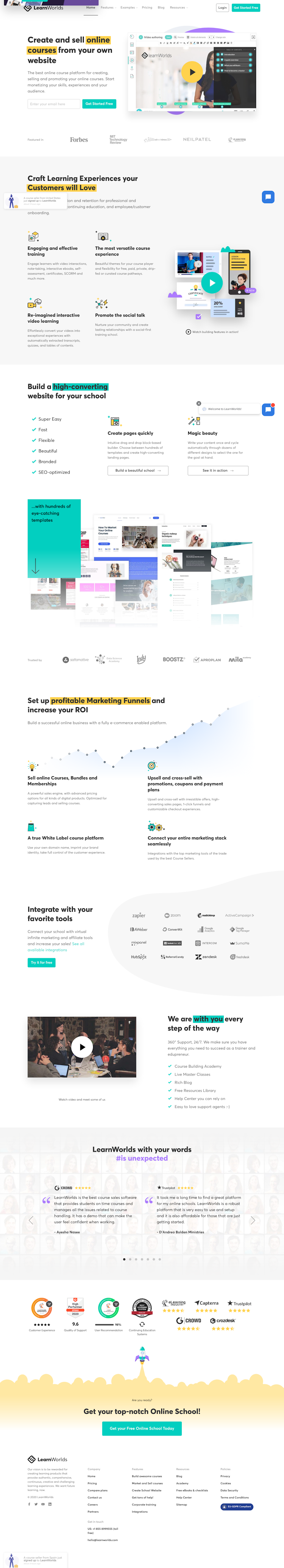 LearnWorlds  Landing Page Design