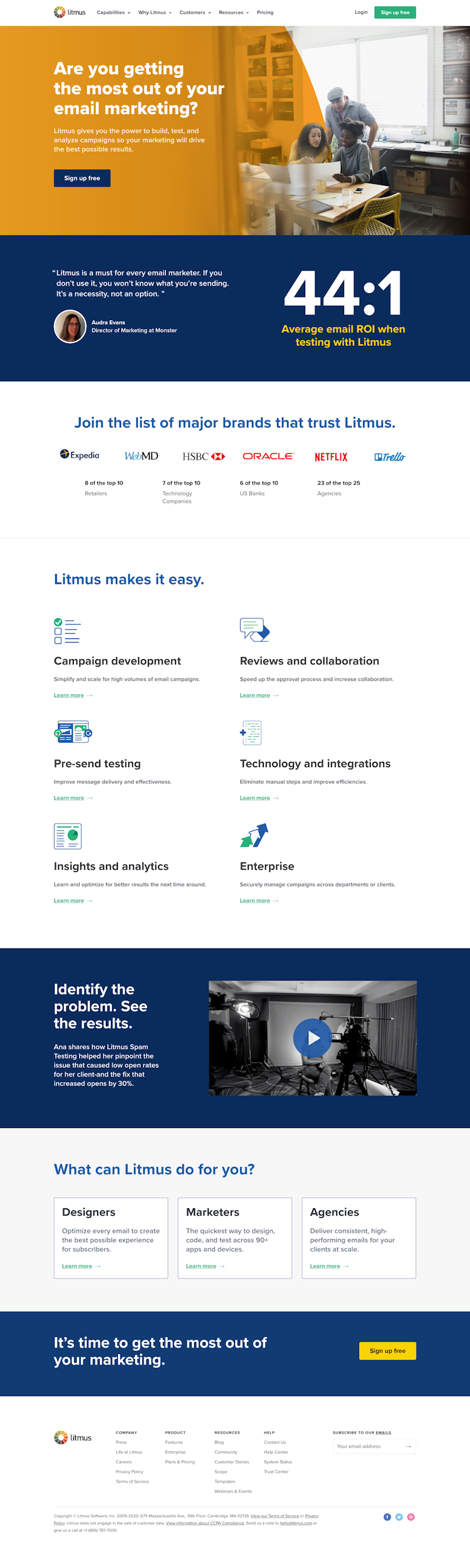 Litmus  Landing Page Design