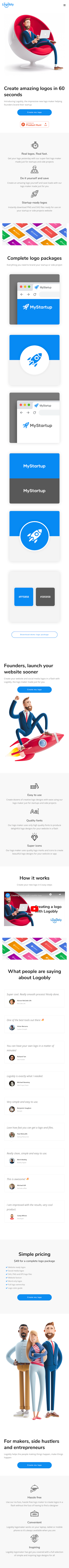 Logobly  Landing Page Design