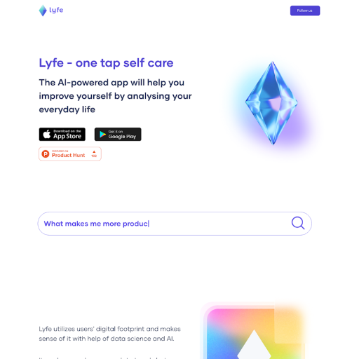 Lyfe  Landing Page Design