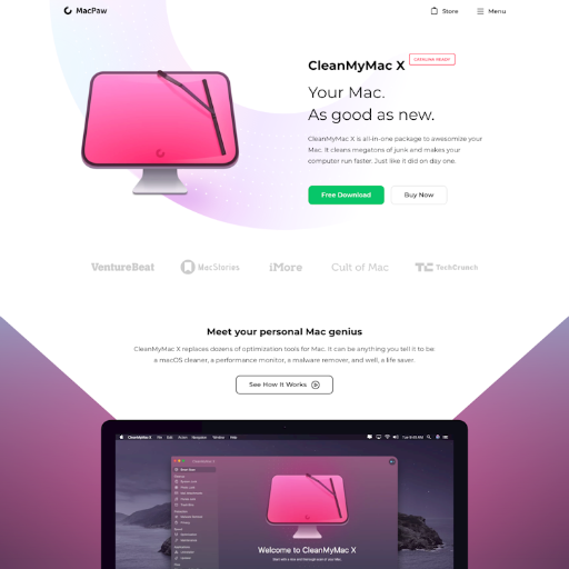 Macpaw  Landing Page Design