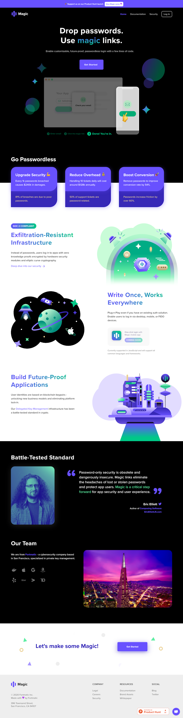 Magic  Landing Page Design