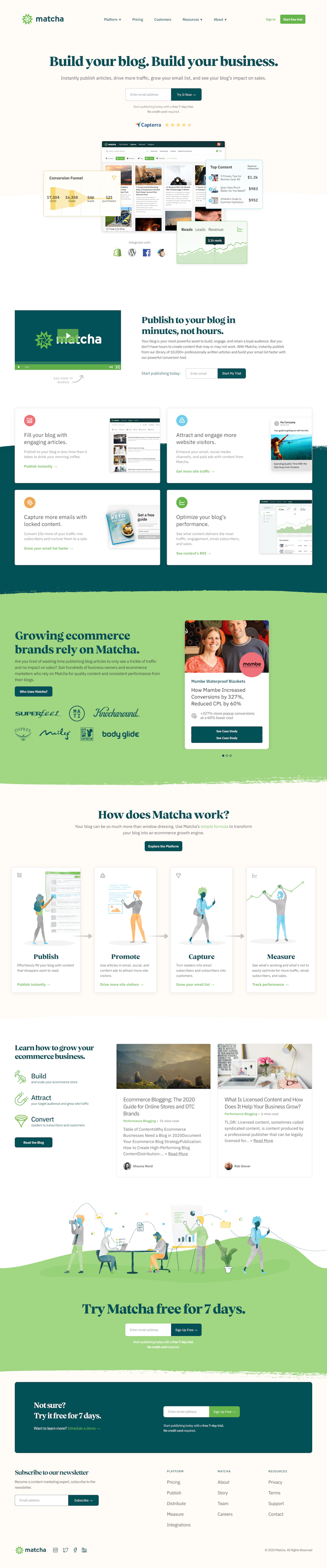 Matcha  Landing Page Design