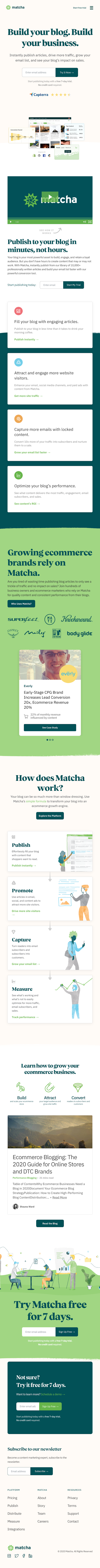 Matcha  Landing Page Design