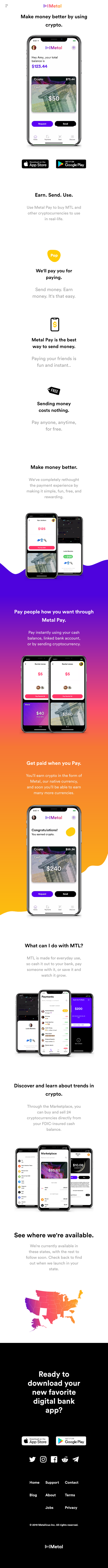 Metalpay  Landing Page Design