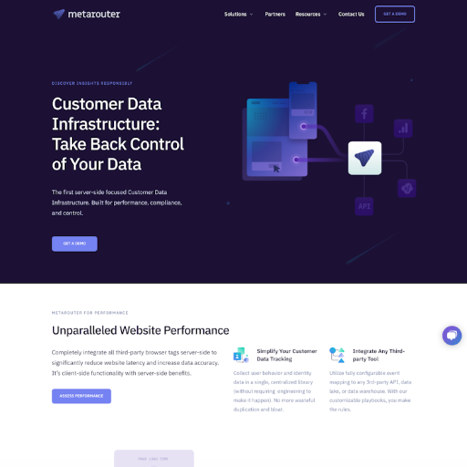 Metarouter  Landing Page Design