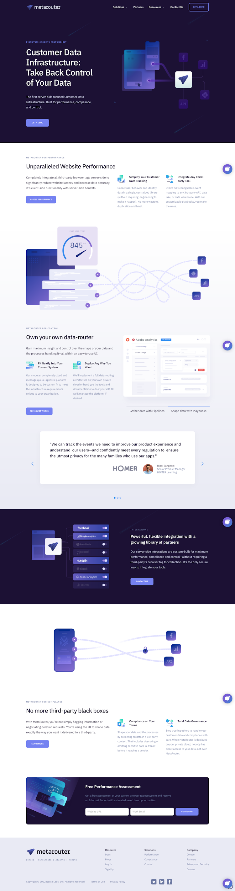 Metarouter  Landing Page Design