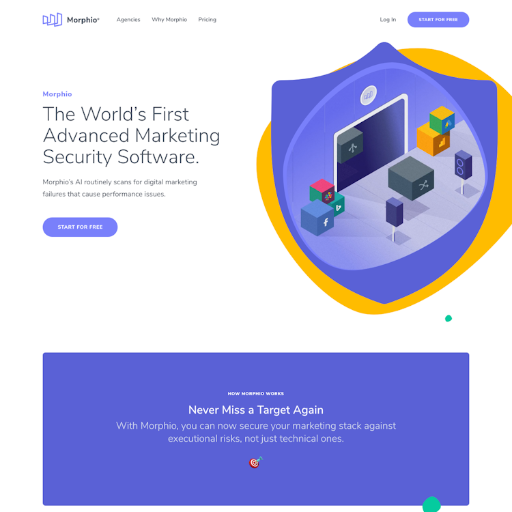 Morphio  Landing Page Design