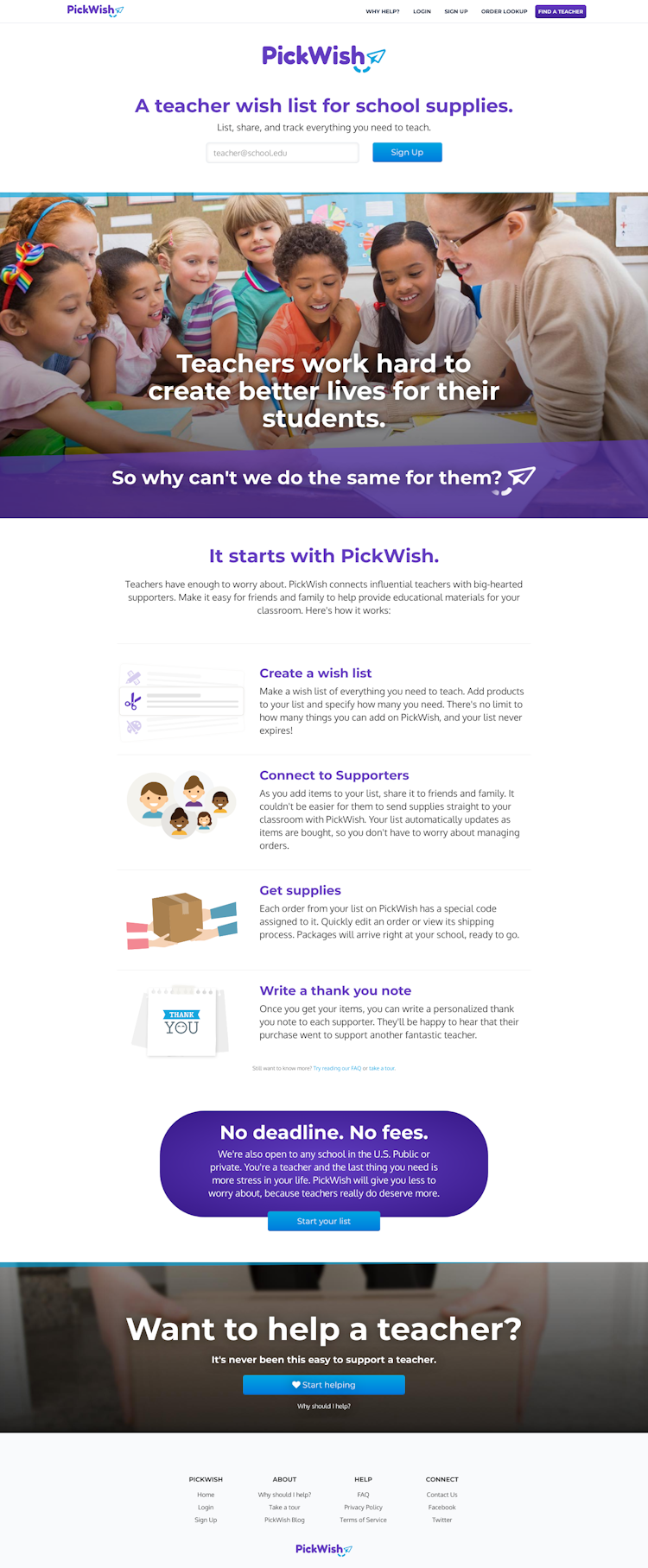 Mypickwish  Landing Page Design