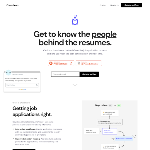 New.cauldron  Landing Page Design