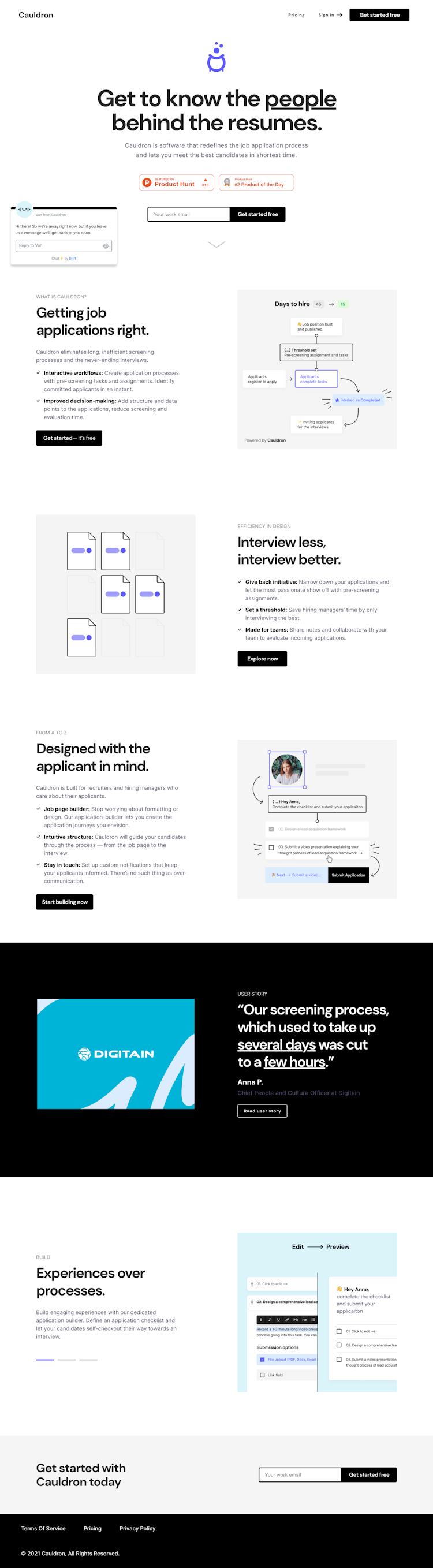 New.cauldron  Landing Page Design