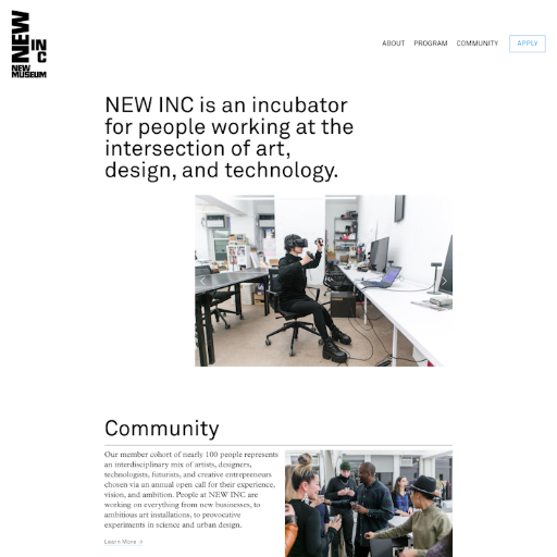 Newinc  Landing Page Design