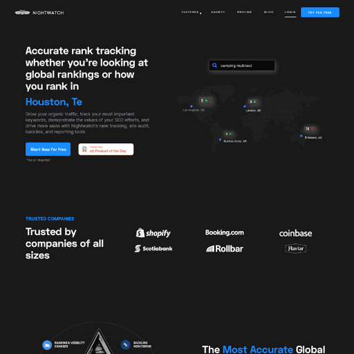 Nightwatch  Landing Page Design