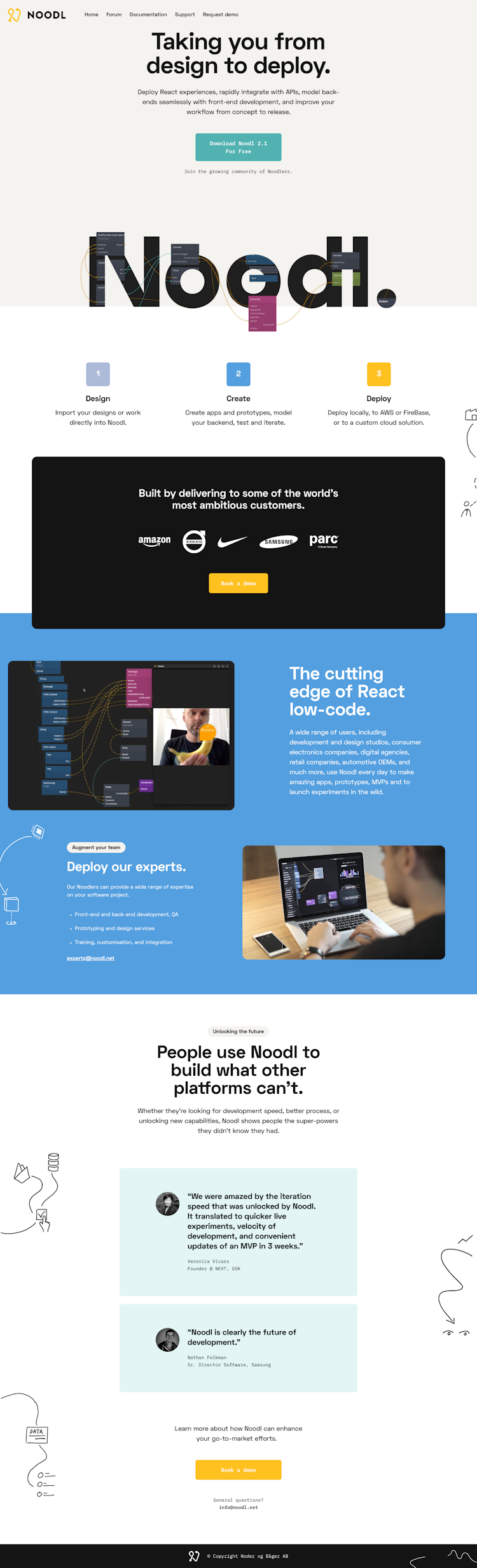 Noodl  Landing Page Design