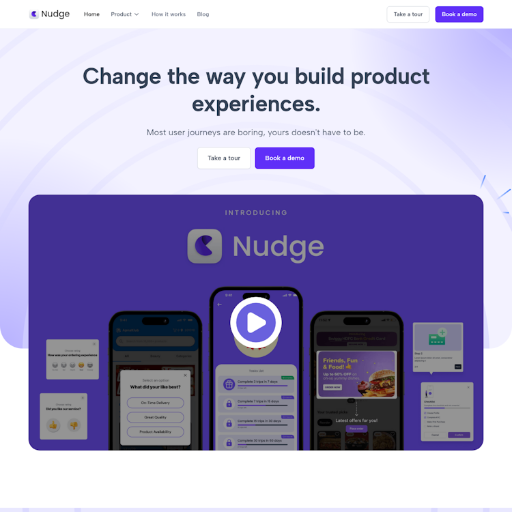 Nudge  Landing Page Design