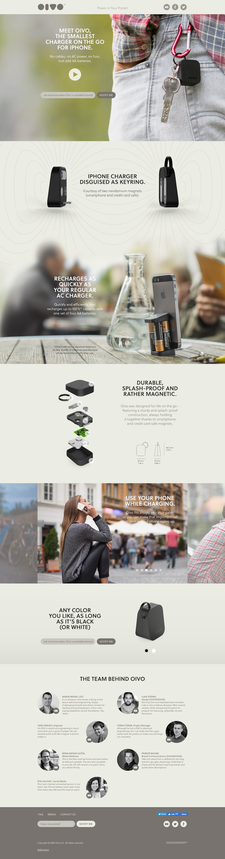 Oivo  Landing Page Design