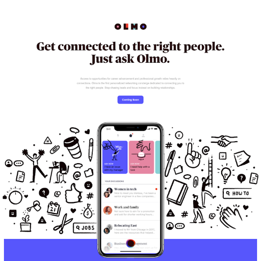 Olmo  Landing Page Design