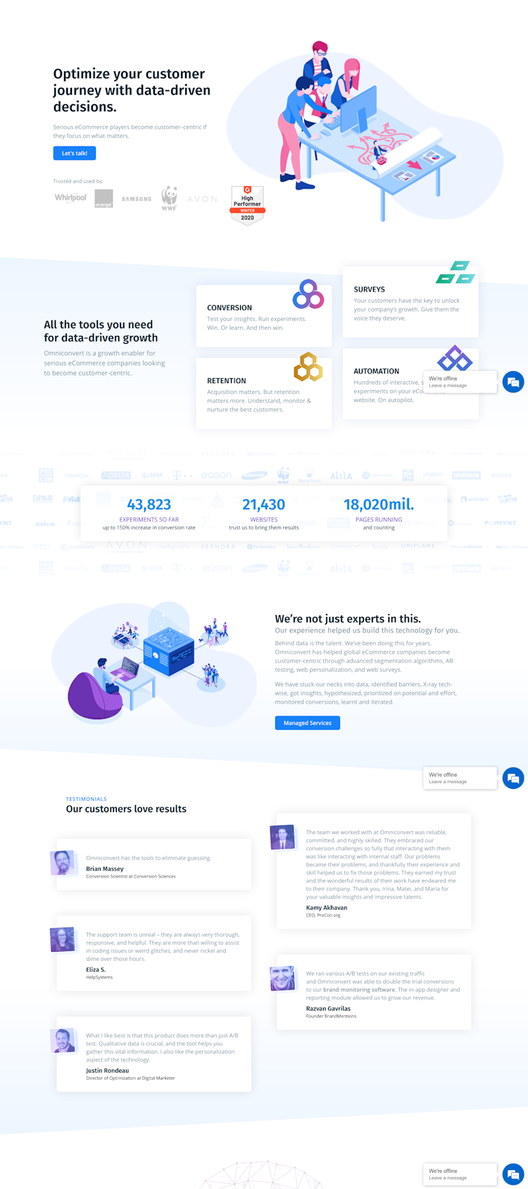 Omniconvert  Landing Page Design